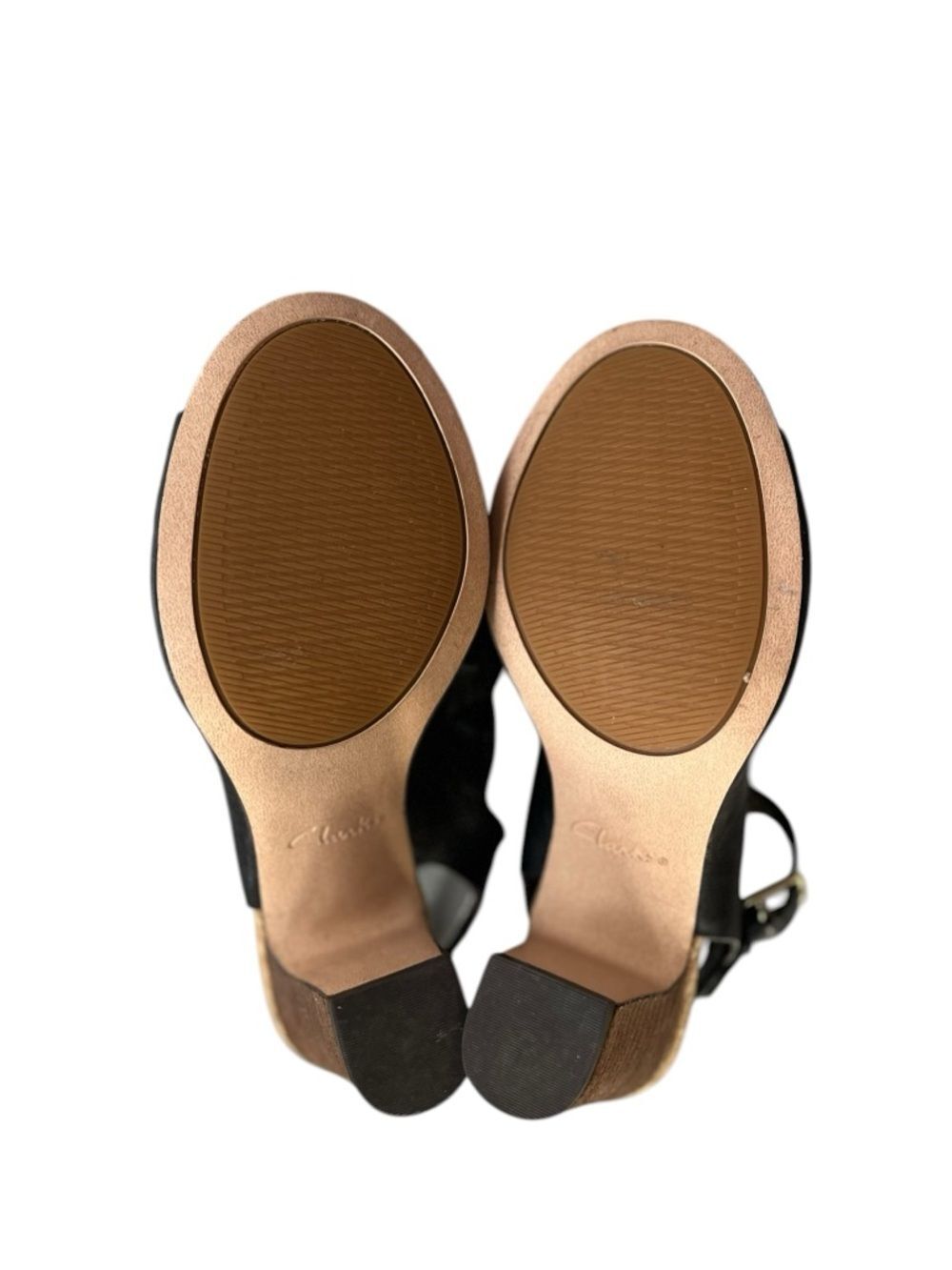 CLARKS PLUS CUSHION STRAPPY SANDAL HEEL Size 7 - Picture 6 of 8